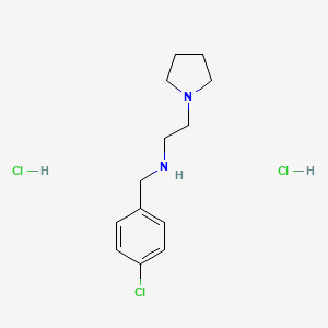 [(4-Chlorophenyl)methyl][2-(pyrrolidin-1-yl)ethyl]amine dihydrochloride