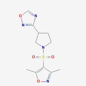 3-(1-((3,5-Dimethylisoxazol-4-yl)sulfonyl)pyrrolidin-3-yl)-1,2,4-oxadiazole