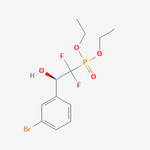 Diethyl (2-(3-bromophenyl)-1,1-difluoro-2-hydroxyethyl)phosphonate