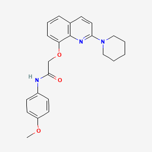 N-(4-methoxyphenyl)-2-((2-(piperidin-1-yl)quinolin-8-yl)oxy)acetamide