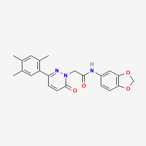 N-(1,3-benzodioxol-5-yl)-2-[6-oxo-3-(2,4,5-trimethylphenyl)pyridazin-1-yl]acetamide