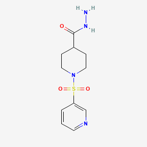 molecular formula C11H16N4O3S B2477056 1-(Pyridine-3-sulfonyl)piperidine-4-carbohydrazide CAS No. 1354950-38-1