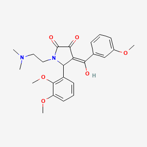 molecular formula C24H28N2O6 B2477068 5-(2,3-dimethoxyphenyl)-1-(2-(dimethylamino)ethyl)-3-hydroxy-4-(3-methoxybenzoyl)-1H-pyrrol-2(5H)-one CAS No. 618423-07-7