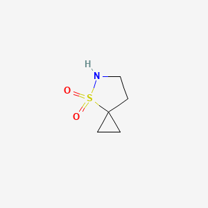molecular formula C5H9NO2S B2477070 4-Thia-5-azaspiro[2.4]heptane 4,4-dioxide CAS No. 2172086-82-5