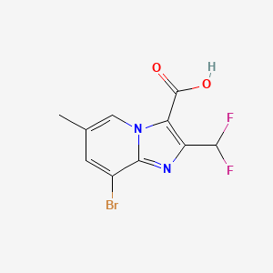 molecular formula C10H7BrF2N2O2 B2477072 8-Bromo-2-(difluoromethyl)-6-methylimidazo[1,2-a]pyridine-3-carboxylic acid CAS No. 2514941-98-9
