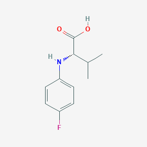 molecular formula C11H14FNO2 B2477073 (2S)-2-[(4-fluorophenyl)amino]-3-methylbutanoic acid CAS No. 1083091-94-4