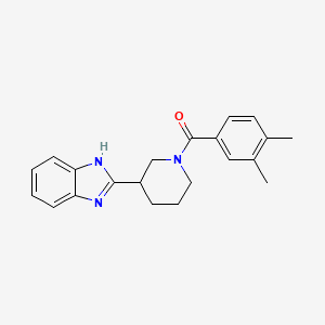 2-[1-(3,4-dimethylbenzoyl)piperidin-3-yl]-1H-1,3-benzodiazole