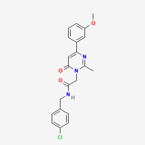 N-[(4-Chlorophenyl)methyl]-2-[4-(3-methoxyphenyl)-2-methyl-6-oxopyrimidin-1-yl]acetamide