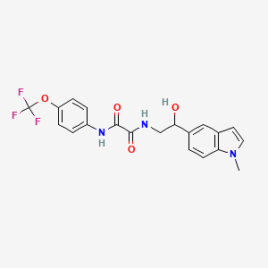 molecular formula C20H18F3N3O4 B2477110 N-[2-hydroxy-2-(1-methyl-1H-indol-5-yl)ethyl]-N'-[4-(trifluoromethoxy)phenyl]ethanediamide CAS No. 2034527-55-2