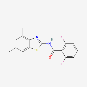 molecular formula C16H12F2N2OS B2477123 N-(4,6-dimethyl-1,3-benzothiazol-2-yl)-2,6-difluorobenzamide CAS No. 476277-37-9