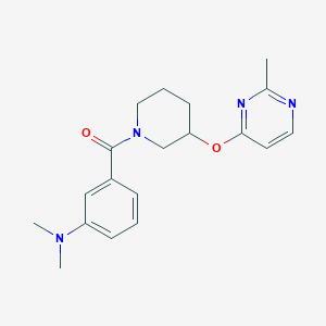 molecular formula C19H24N4O2 B2477129 N,N-dimethyl-3-{3-[(2-methylpyrimidin-4-yl)oxy]piperidine-1-carbonyl}aniline CAS No. 2034619-29-7
