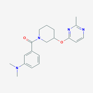 molecular formula C19H24N4O2 B2477129 (3-(Dimethylamino)phenyl)(3-((2-methylpyrimidin-4-yl)oxy)piperidin-1-yl)methanone CAS No. 2034619-29-7