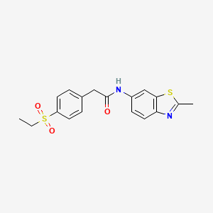 B2477138 2-(4-(ethylsulfonyl)phenyl)-N-(2-methylbenzo[d]thiazol-6-yl)acetamide CAS No. 941884-23-7