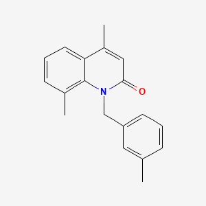 molecular formula C19H19NO B2477154 4,8-dimethyl-1-[(3-methylphenyl)methyl]-1,2-dihydroquinolin-2-one CAS No. 343374-03-8