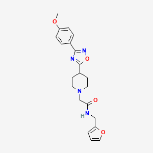 molecular formula C21H24N4O4 B2477217 N-[(FURAN-2-YL)METHYL]-2-{4-[3-(4-METHOXYPHENYL)-1,2,4-OXADIAZOL-5-YL]PIPERIDIN-1-YL}ACETAMIDE CAS No. 1251631-59-0