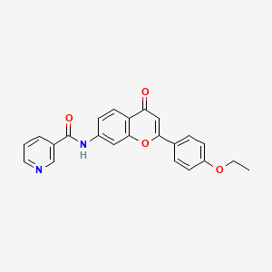 molecular formula C23H18N2O4 B2477262 N-(2-(4-ethoxyphenyl)-4-oxo-4H-chromen-7-yl)nicotinamide CAS No. 923689-92-3