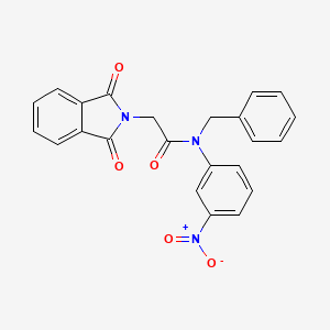molecular formula C23H17N3O5 B2477277 N-benzyl-2-(1,3-dioxo-2,3-dihydro-1H-isoindol-2-yl)-N-(3-nitrophenyl)acetamide CAS No. 307525-94-6