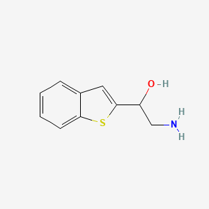 molecular formula C10H11NOS B2477278 2-Amino-1-(1-benzothiophen-2-yl)ethan-1-ol CAS No. 1782-15-6; 688763-30-6