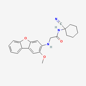 N-(1-cyanocyclohexyl)-2-({4-methoxy-8-oxatricyclo[7.4.0.0^{2,7}]trideca-1(9),2,4,6,10,12-hexaen-5-yl}amino)acetamide