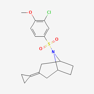8-(3-Chloro-4-methoxybenzenesulfonyl)-3-cyclopropylidene-8-azabicyclo[3.2.1]octane