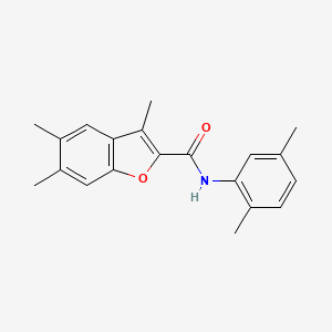 molecular formula C20H21NO2 B2477298 N-(2,5-dimethylphenyl)-3,5,6-trimethyl-1-benzofuran-2-carboxamide CAS No. 622348-99-6