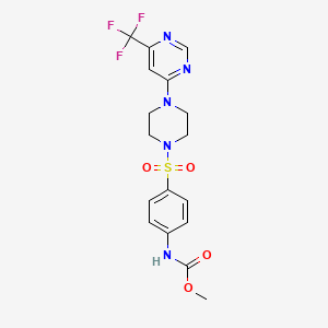 Methyl (4-((4-(6-(trifluoromethyl)pyrimidin-4-yl)piperazin-1-yl)sulfonyl)phenyl)carbamate