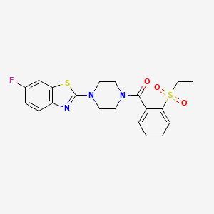 (2-(Ethylsulfonyl)phenyl)(4-(6-fluorobenzo[d]thiazol-2-yl)piperazin-1-yl)methanone