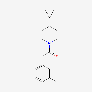 molecular formula C17H21NO B2477346 1-(4-Cyclopropylidenepiperidin-1-yl)-2-(m-tolyl)ethanone CAS No. 2097898-10-5