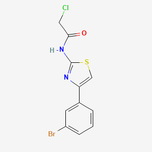 molecular formula C11H8BrClN2OS B2477347 N-[4-(3-bromophenyl)-1,3-thiazol-2-yl]-2-chloroacetamide CAS No. 446858-96-4