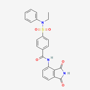 molecular formula C23H19N3O5S B2477363 N-(1,3-dioxoisoindolin-4-yl)-4-(N-ethyl-N-phenylsulfamoyl)benzamide CAS No. 864939-38-8