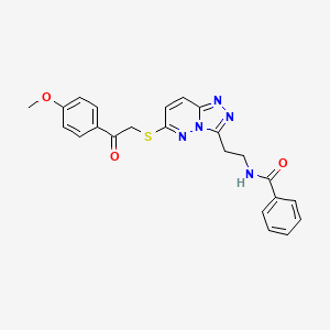 B2477367 N-(2-(6-((2-(4-methoxyphenyl)-2-oxoethyl)thio)-[1,2,4]triazolo[4,3-b]pyridazin-3-yl)ethyl)benzamide CAS No. 872994-53-1
