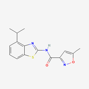 molecular formula C15H15N3O2S B2477452 N-(4-isopropylbenzo[d]thiazol-2-yl)-5-methylisoxazole-3-carboxamide CAS No. 946202-42-2