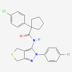 1-(4-chlorophenyl)-N-(2-(4-chlorophenyl)-4,6-dihydro-2H-thieno[3,4-c]pyrazol-3-yl)cyclopentanecarboxamide