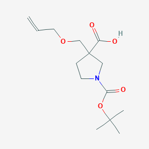 1-[(2-Methylpropan-2-yl)oxycarbonyl]-3-(prop-2-enoxymethyl)pyrrolidine-3-carboxylic acid