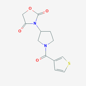 3-(1-(Thiophene-3-carbonyl)pyrrolidin-3-yl)oxazolidine-2,4-dione