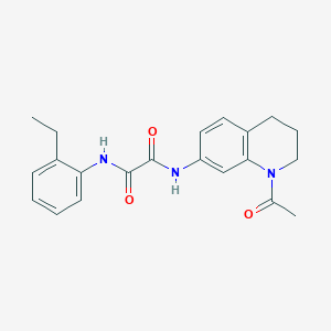 molecular formula C21H23N3O3 B2477487 N-(1-acetyl-1,2,3,4-tetrahydroquinolin-7-yl)-N'-(2-ethylphenyl)ethanediamide CAS No. 898439-90-2