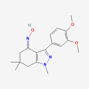 (NZ)-N-[3-(3,4-dimethoxyphenyl)-1,6,6-trimethyl-5,7-dihydroindazol-4-ylidene]hydroxylamine