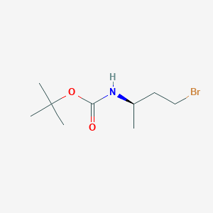 molecular formula C9H18BrNO2 B2477500 Tert-butyl N-[(2R)-4-bromobutan-2-yl]carbamate CAS No. 106622-19-9
