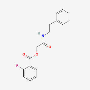 molecular formula C17H16FNO3 B2477529 2-oxo-2-(phenethylamino)ethyl 2-fluorobenzoate CAS No. 861238-08-6