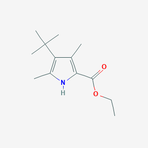 molecular formula C13H21NO2 B2477558 ethyl 4-(tert-butyl)-3,5-dimethyl-1H-pyrrole-2-carboxylate CAS No. 28991-95-9