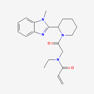 N-Ethyl-N-[2-[2-(1-methylbenzimidazol-2-yl)piperidin-1-yl]-2-oxoethyl]prop-2-enamide