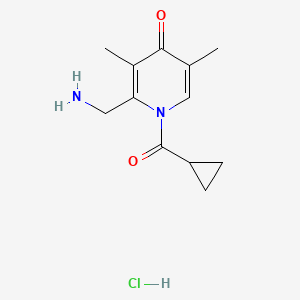 2-(Aminomethyl)-1-(cyclopropylcarbonyl)-3,5-dimethylpyridin-4(1H)-one hydrochloride