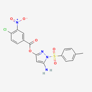5-amino-1-tosyl-1H-pyrazol-3-yl 4-chloro-3-nitrobenzoate