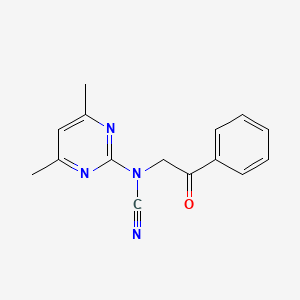 (4,6-Dimethylpyrimidin-2-yl)-phenacylcyanamide