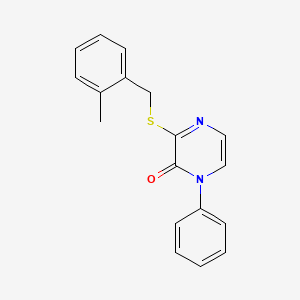3-[(2-methylbenzyl)thio]-1-phenylpyrazin-2(1H)-one