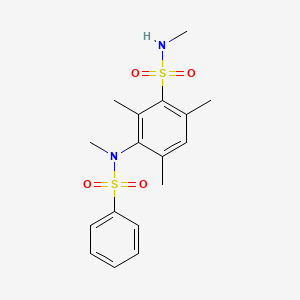 molecular formula C17H22N2O4S2 B2477586 N,2,4,6-tetramethyl-3-[methyl(phenylsulfonyl)amino]benzenesulfonamide CAS No. 831212-40-9