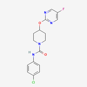 N-(4-Chlorophenyl)-4-(5-fluoropyrimidin-2-yl)oxypiperidine-1-carboxamide
