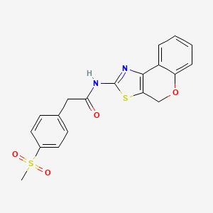 molecular formula C19H16N2O4S2 B2477623 N-(4H-chromeno[4,3-d]thiazol-2-yl)-2-(4-(methylsulfonyl)phenyl)acetamide CAS No. 941930-82-1
