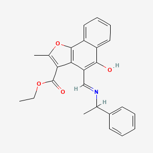 (Z)-ethyl 2-methyl-5-oxo-4-(((1-phenylethyl)amino)methylene)-4,5-dihydronaphtho[1,2-b]furan-3-carboxylate