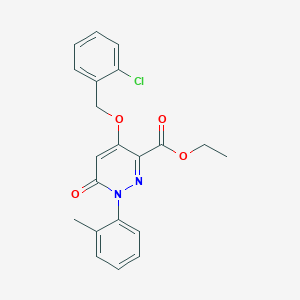 Ethyl 4-((2-chlorobenzyl)oxy)-6-oxo-1-(o-tolyl)-1,6-dihydropyridazine-3-carboxylate